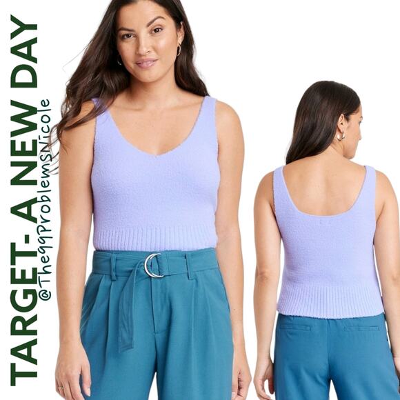 A New Day Lavender Sweater Tank - Picture 1 of 7
